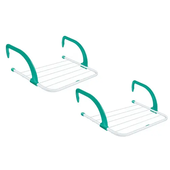 Kit 2 Varal Portátil Apartamento Retrátil Janela e Parede