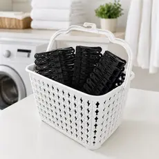 Kit Cesto Com Alça Para Prendedor E 24 prendedores de roupa