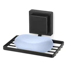 Saboneteira De Parede Banheiro Porta Sabonete Quadrado Preto