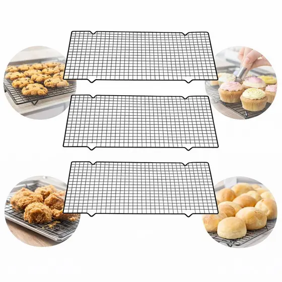 Kit 3 Grade P/ Resfriar Bolos Doces Antiaderente Confeitaria
