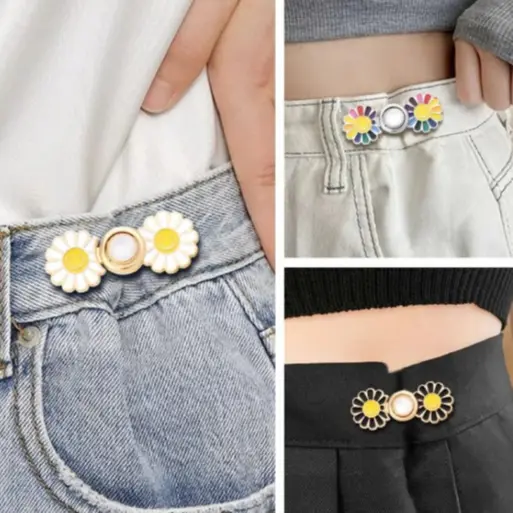 KIT 06 e 12UN Botão De Metal Para Calça De Cintura Apertada Com Botão Fixa Ajuste/calças Jeans