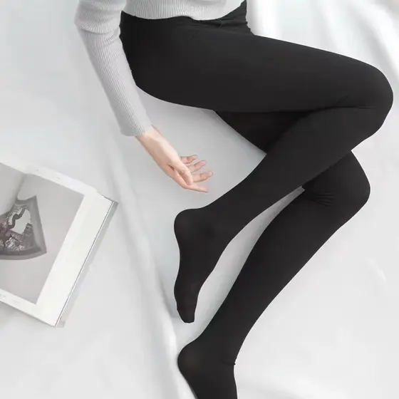 Meia Calça Feminina Elástica Simples Preta Adulto Tamanho Único
