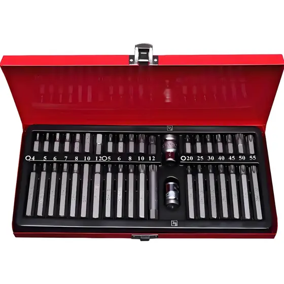 Jogo De Ferramentas Bit Torx Allen Crv 40 Pçs Multidentado AL-028