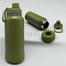 Garrafa Inox Térmica Com Capinha Protetora De Silicone Antiderrapante