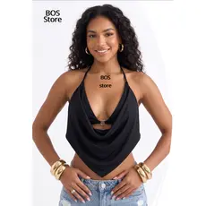 Cropped Feminino Decote Fivela Coração Costas Nuas tamanho único P ao G Tecido Suplex Premium tendência Ajuste Perfeito