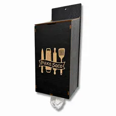 Puxa Saco Parede Mdf Pintado Organizador de Sacolas.