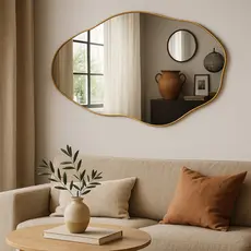 Espelho Orgânico Pedra 50X80 cm Sofisticação e Modernidade Sala Quarto