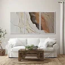 QUADRO DECORATIVO ABSTRATO GEOMÉTRICO FORMAS PARA SALA, QUARTO, ESCRITÓRIO 50x75