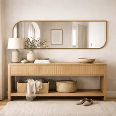 Espelho Corpo Inteiro Retangular Assimétrico 44x160 para Quarto Sala Hall
