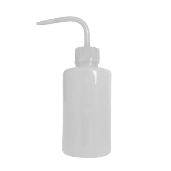 Almotolia Transparente Bico Curvo 250ml Para Higienização De Cílios