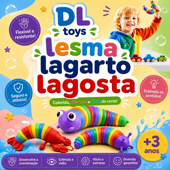 Caracol Acende luz Golfinho Lagarto De Minhocas Alivia o Estresse Brinquedo