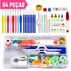 Kit Agulha Barbante Para Crochê Profissional C/12 ou 8 Peças agulhas
