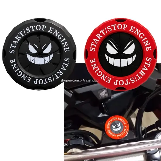Capa Ignição Moto Botão Start/Stop Carro Universal