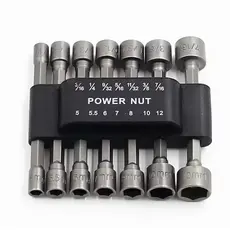 Kit Bits Soquete Canhão Sextavado Parafusadeira 5 A 13mm