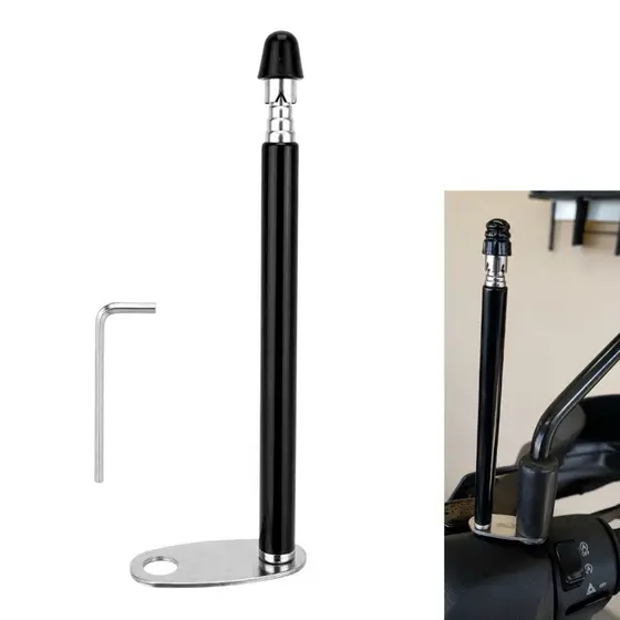 Antena Corta Pipa Retrovisor Aço Inox 7 Estágios
