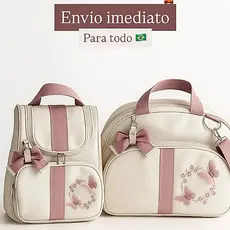 Bolsas Maternidade Peças Bordado Luxo / 2 Peças Safari / Menino/Menina Borboletas mamãe e bebê