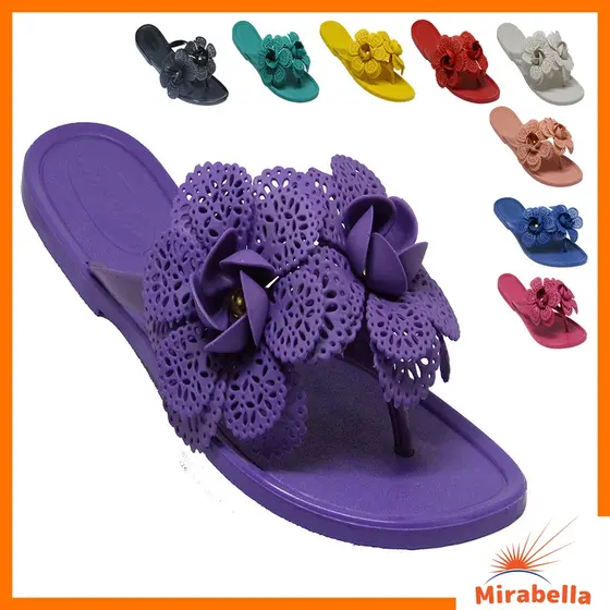 Chinelo Feminino Adulto Sandália Rasteira Rasteirinhas Flores Mirabella Flor Grande