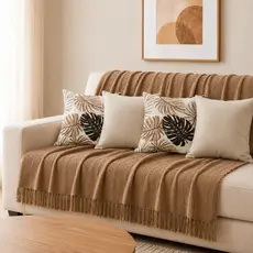 Kit Manta Decorativa P + 4 Capas de Almofadas Gorgurinho 45 x 45 cmEstampa Decoração para Sala
