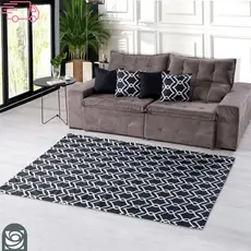 KIT TAPETE SALA QUARTO GEOMETRICO 1M X 1,40M + 04 CAPAS GORGURINHO 45CMX45CM COMPLETO