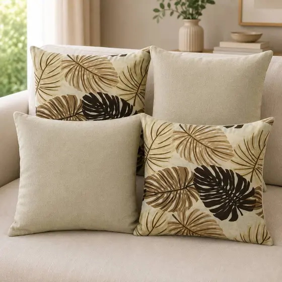 Kit 04 Almofadas 45x45cm Decorativas 04 Unidades Com E Sem Refil