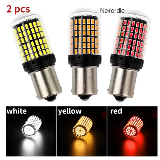 2pcs Lâmpada De Sinalização De Volta Freio LED 144 Chip 1156 Para Carros