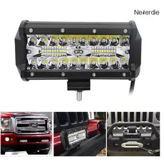 Farol De Barra Alto Potencia 40 LED 120w 12-60V 17cm IP65 Branco Frio