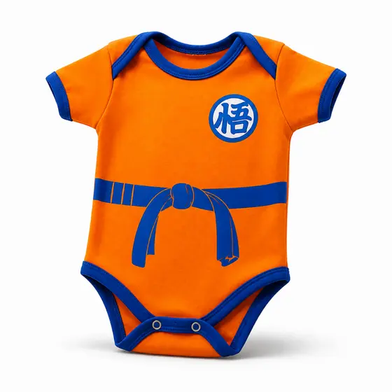 Body Bebê Personalizado Mesversário Goku Dragon Ball Menino 100% algodão