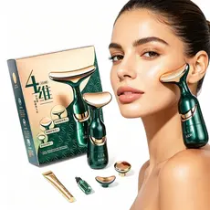 3 Em 1 Massageador Facial Lifting Skin Pescoço Massagem Lifting Introdutor Microcorrente Rejuvenescimento1-N7