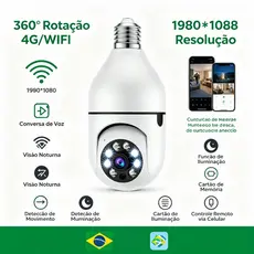Câmera Segurança Prova D'água Infravermelho Lâmpada Sem Fio -G4