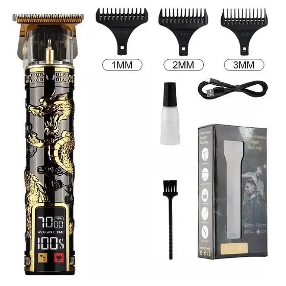 Máquina de Cortar Cabelo Profissional - Barbeador Sem Fio com Pentes 1/2/3mm -K5