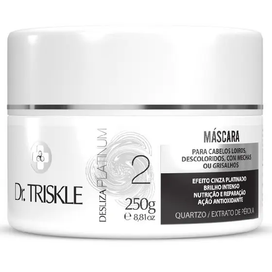 Dr. Triskle Máscara Tratamento Creme Acidificante Desliza Platinum Efeito Cinza Platinado 250g