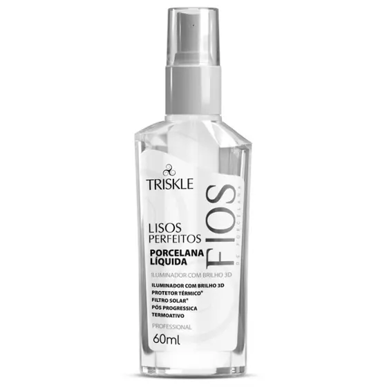 Triskle Porcelana Líquida Finalizadora Iluminadora 3D Lisos Perfeitos Proteção Térmica 60ml