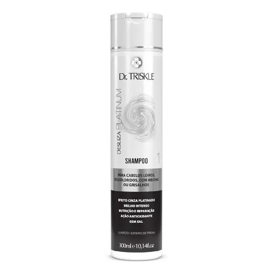 Dr. Triskle Shampoo Desliza Platinum Brilho Efeito Cinza Platinado 300ml