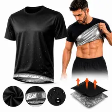 Camiseta Térmica Sauna com Mangas Queima Gordura Perca de Peso