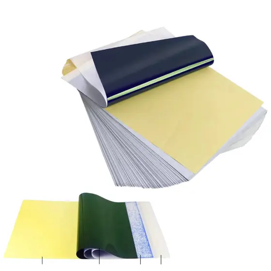 Kit 100 Folhas Papel Decalque Tatuagem Transfer Térmico Tattoo