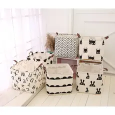 Cestos Organizador Multiuso Dobrável Roupa Brinquedo Tecido 30x30*cm