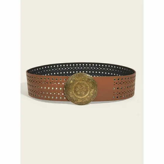 Cinto Feminino Estilo Country Cowboy de Metal