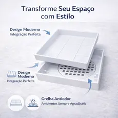 Ralo Oculto 10x10 Invisível Inteligente Plástico Resistente Porcelanato