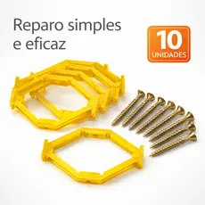 Kit 10 Unidades Reparo Salva Abas Caixinha Luz 4x2 Tomadas Interruptor Luz universal Haste Obras