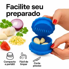 Kit 2 Triturador Moedor Amassador De Alho Manual Processador Alimentos Picador Cozinha