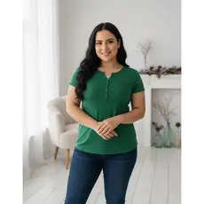 Bata Plus Size Camisa Feminina Com Botão Camiseta Casual de Viscolycra Fitness  Moda Verão 2026