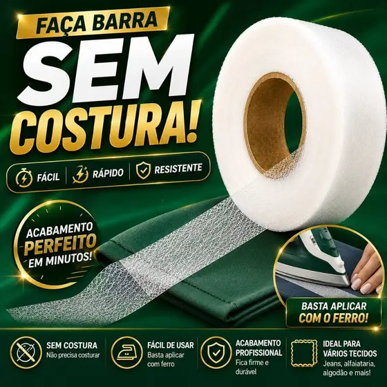 FITA BARRA SEM COSTURA! bainha Barra Calça Jeans Roupa Bainha cortina Ferro tik tok instagram