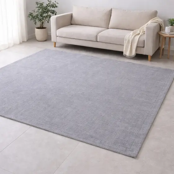 Tapete Jacquard Decorativo Boho Clean Antiderrapante Moderno Cores Neutras para Sala