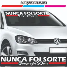 Adesivo para Carro Nunca Foi Sorte Sempre Foi Deus  Adesivo Automotivo Adesivos a Prova de Água