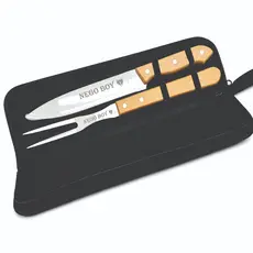 Kit Churrasco Personalizado Churrasqueiro  com  Garfo  Faca e  Estojo Churrasco Acessórios