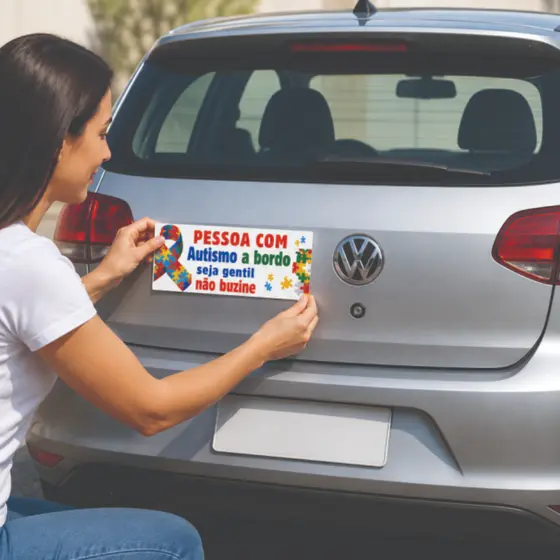 Adesivo para Carro Imantado Adesivo Autista Adesivo Não buzine