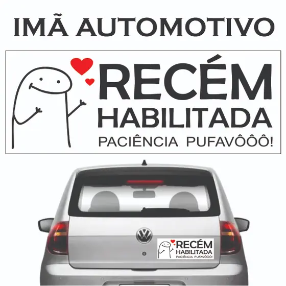 Adesivo Nova Habilitada Magnético Imantado Nova Habilitada Flork