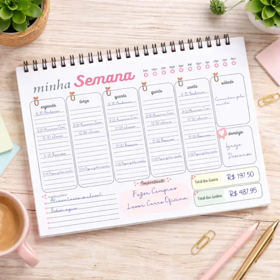 Planner 2027 Planner Semanal Caderno de Anotações 53 Páginas