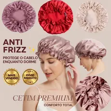Kit 6/12/24 Unidades Touca de Cetim Anti Frizz