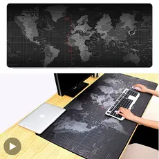 Mouse Pad Grande Mapa Mundial Antiderrapante Impermeável Gamer Escritório Mesa Teclado Preciso